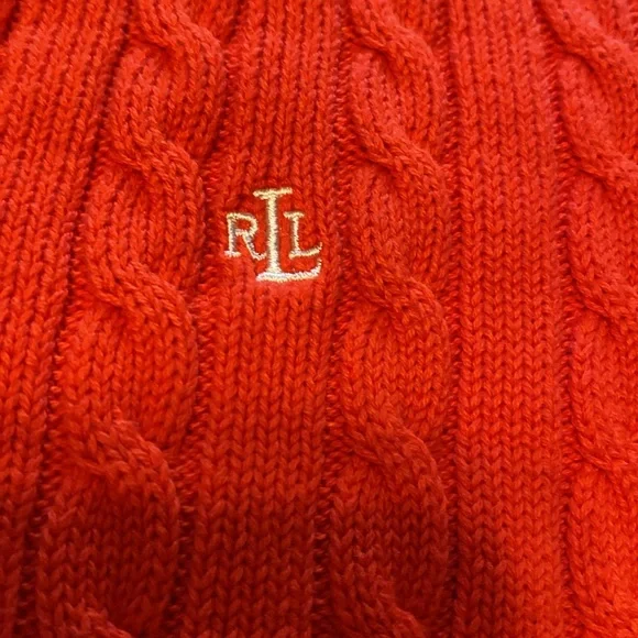 Lauren by Ralph Lauren V-Neck Cable Knit Sweater - Picture 2 of 4